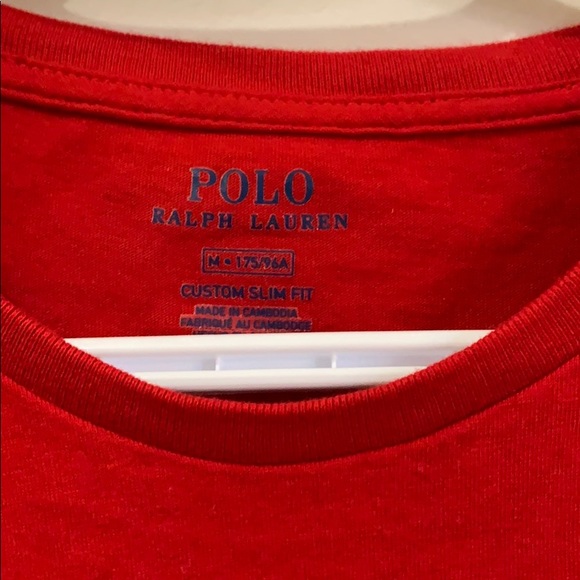 Polo Ralph Lauren Red Custom Slim Fit T sh… - Picture 4 of 4